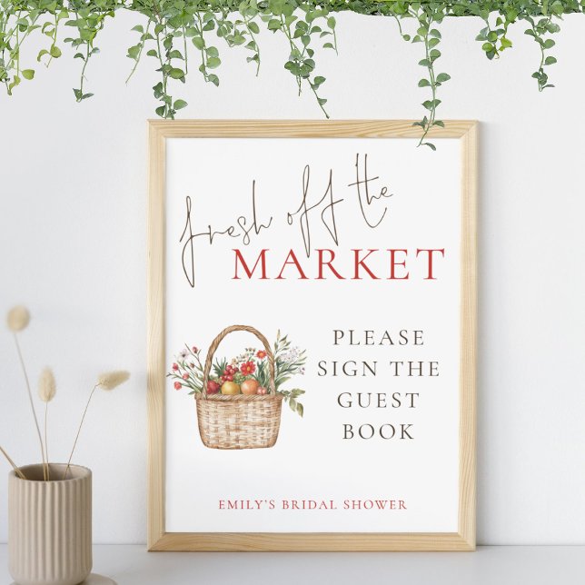 Fresh off of Market Guest Book Sign Brautparty Poster (Von Creator hochgeladen)