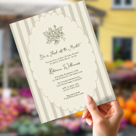 Fresh off of Market Sage Green Brautparty Einladung