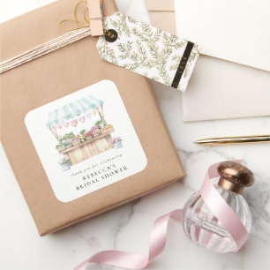 Fresh Off The Market Bauernmarkt Junggesellinnen-A Quadratischer Aufkleber