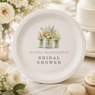 Fresh Off the Market Blumen-Glas Brautparty Pappteller