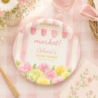 Fresh Off the Market Brautparty-Blumenflorals Pappteller