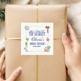 Fresh Off the Market Brautparty- Willkommen bei Quadratischer Aufkleber