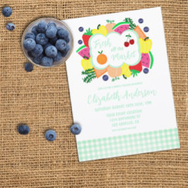 Fresh Off The Market Bridal Shower Einladung