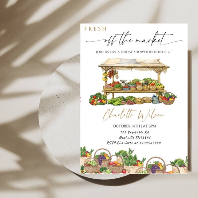 Fresh Off The Market Bridal Shower-Farmer’s Market Einladung (Von Creator hochgeladen)