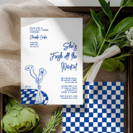 Fresh Off The Market Bridal Shower Hand Drawn Einladung