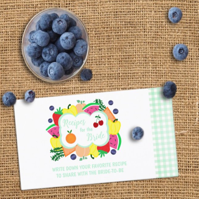 Fresh Off The Market Bridal Shower Recipe Begleitkarte (Von Creator hochgeladen)