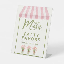 Fresh Off The Market Bridal Shower Tabletop Sign Sockelschild