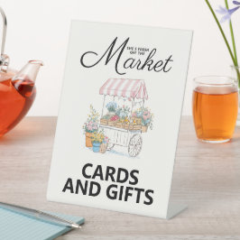 Fresh Off The Market Bridal Shower Tabletop Sign Sockelschild