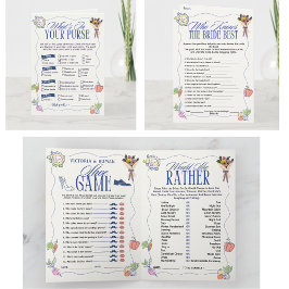 Fresh Off the Market Bridal Shower Wedding 4 Games Einladung