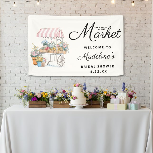 Fresh Off The Market Bridal Shower Welcome Sign Banner (Von Creator hochgeladen)