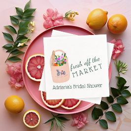 FRESH OFF THE MARKET Cute Custom Bridal Shower Serviette
