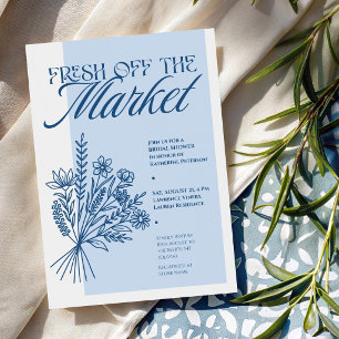 “Fresh Off the Market” Einladung zur Brautparty