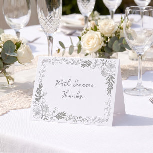 Fresh Off The Market Line Art Rose Braut- Dankeskarte