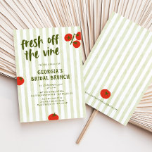 Fresh off the Vine Tomato Hand Drawing Brautparty