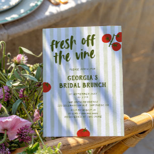 Fresh off the Vine Tomato Hand Drawing Brautparty Einladung