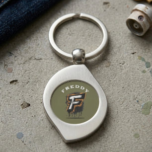 Fresh Off the Wall: Fettes Graffiti-Monogramm "F" Schlüsselanhänger