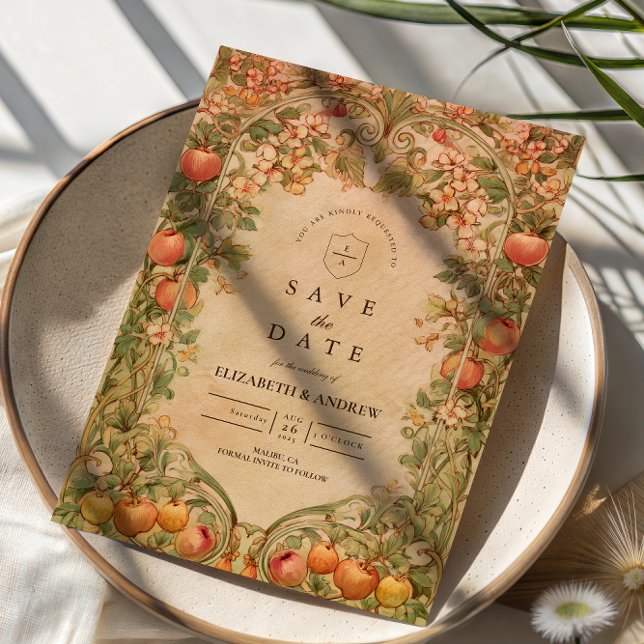 Fresh Orchard Botanical Wedding Save The Date (Von Creator hochgeladen)