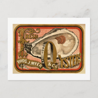 Fresh Oysters Vintag Baltimore Ad circa 1870 Postkarte