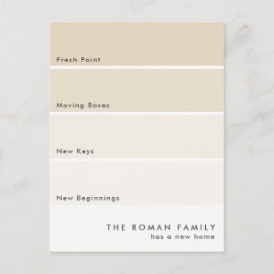 Fresh Paint Chip Mouncement Beige Postkarte