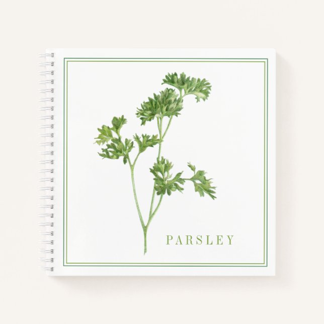 FRESH PARSLEY 8.5x8.5 SpiralNotebook Notizbuch (Vorderseite)