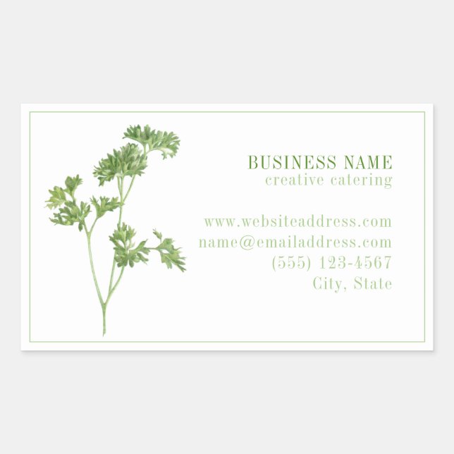 FRESH PARSLEY Biz ID Rectangle Stickers (Vorderseite)