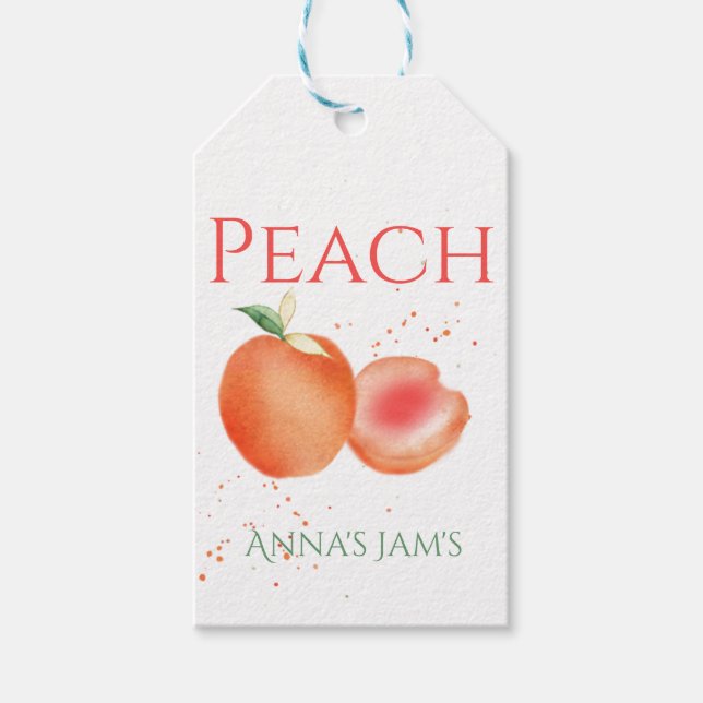Fresh Peaches Gift Tags Geschenkanhänger (Vorderseite)