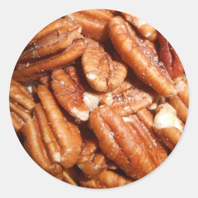 Fresh Pecans Runder Aufkleber (Vorderseite)