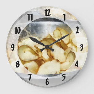 Fresh Potato Chips Große Wanduhr