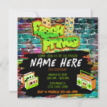 Fresh Prince 90s Boombox Green Orange Geburtstag