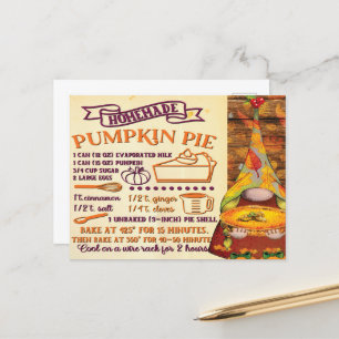 Fresh Pumpkin Pie Gnome Postkarte