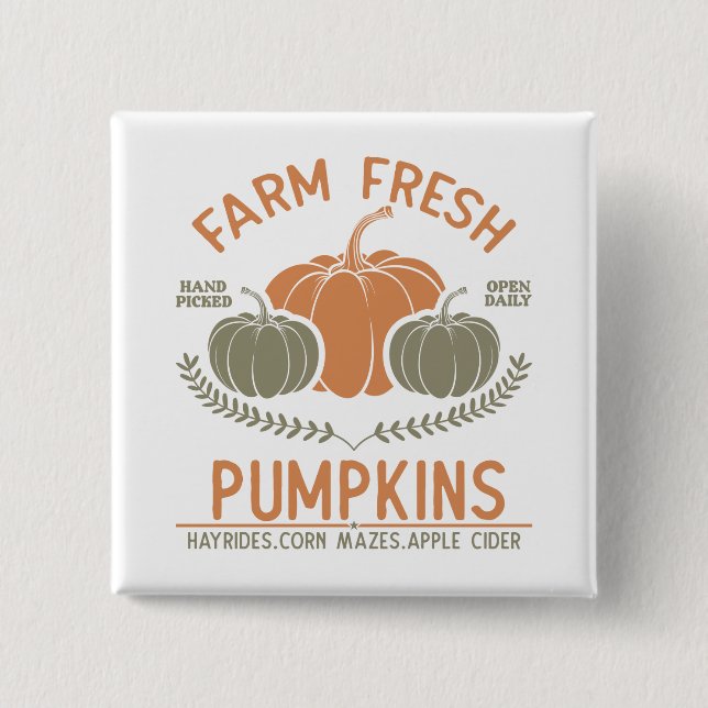 Fresh Pumpkins | Hand Pickup Button (Vorderseite)