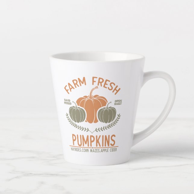 Fresh Pumpkins | Hand Pickup Milchtasse (Rechts)