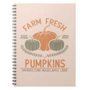 Fresh Pumpkins   Hand Pickup Notizblock