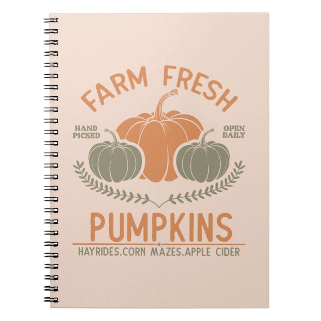 Fresh Pumpkins | Hand Pickup Notizblock (Vorderseite)