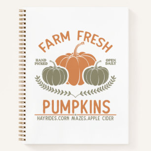 Fresh Pumpkins   Hand Pickup Notizbuch