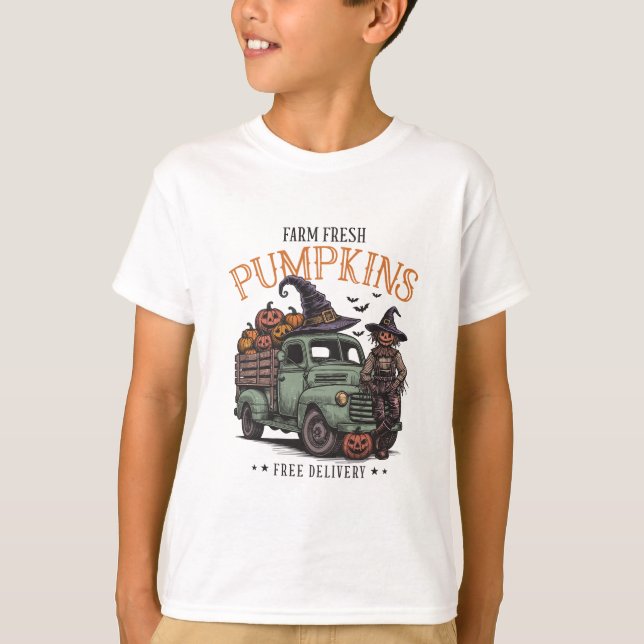 Fresh Pumpkins Scarecrow T-Shirt (Vorderseite)
