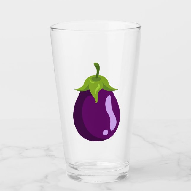 Fresh Purple Eggplant Copo de vidro Glas (Vorderseite)