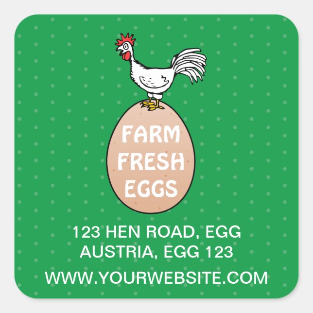 Fresh Quadratischer Aufkleber (Vorderseite)