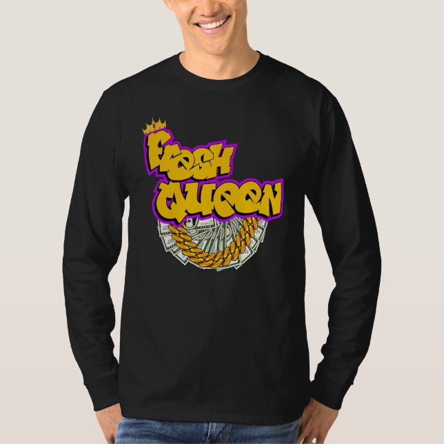 Fresh Queen Melanin Mama Boss Women Black Business T-Shirt (Vorderseite)