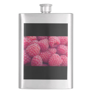 Fresh raspberries flachmann