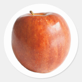 Fresh Red Apple Fotograf Runder Aufkleber