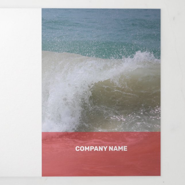 Fresh Red&Pink Moderne Transparenz Dreifach Gefaltete Karte (Cover)