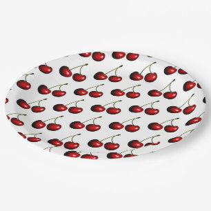 Fresh Red Sweet Cherries Pappteller
