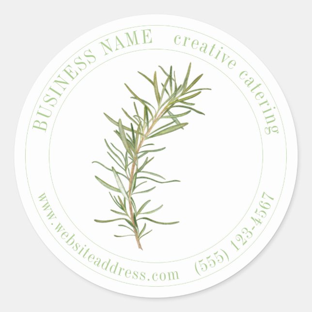 FRESH ROSEMARY Biz ID Large Round Stickers (Vorderseite)