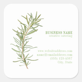 FRESH ROSEMARY Biz ID Large Square Stickers