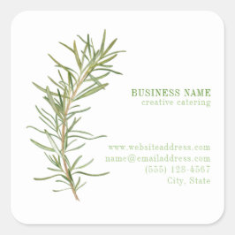 FRESH ROSEMARY Biz ID Small Square Stickers