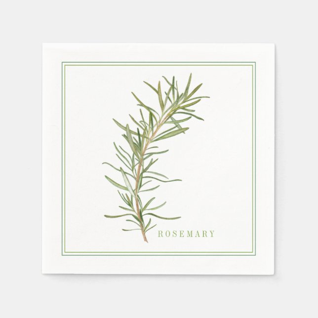FRESH ROSEMARY Standard Cocktail Paper Napkins Serviette (Vorderseite)