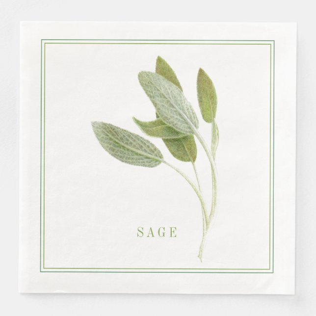 FRESH SAGE Standard Dinner Paper Napkins Serviette (Vorderseite)