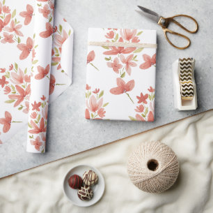 Fresh Spring Garden Wasserfarbe Handgemalt Geschenkpapier