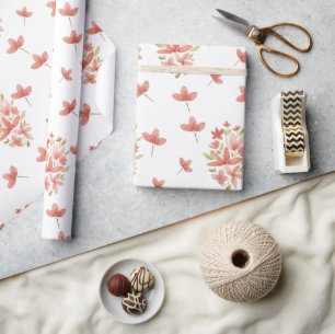 Fresh Spring Garden Wasserfarbe Handgemalt Geschenkpapier